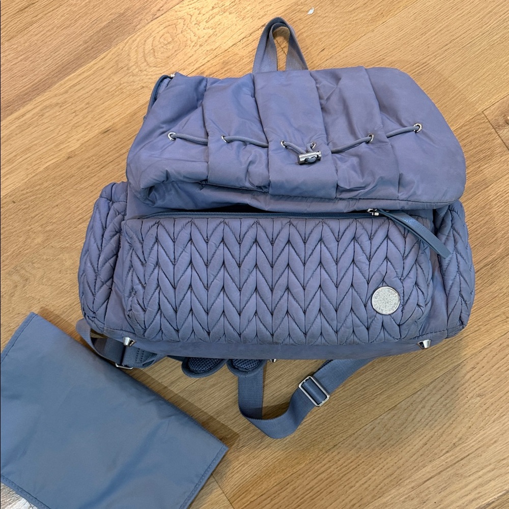 Quilted Blue Kids Backpack